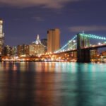 Manhattan Brooklyn Bridge In New York City