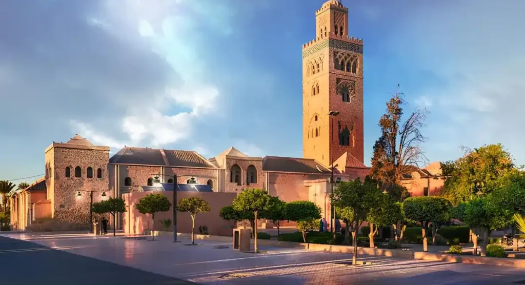 Breezifulkoutoubia Mosque Minaret Located At Medina Quarter Of Marrakesh Morocco Balate Dorin 1 11zon 1