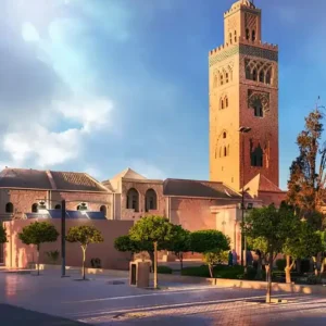 Breezifulkoutoubia Mosque Minaret Located At Medina Quarter Of Marrakesh Morocco Balate Dorin 1 11zon 1