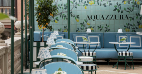 AQUAZZURA UNVEILS ITS FIRST BAR AT HOTEL DE RUSSIE IN ROME