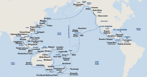 Princess Cruises Unveils 2027 World Cruise Grand Circle Pacific Voyage