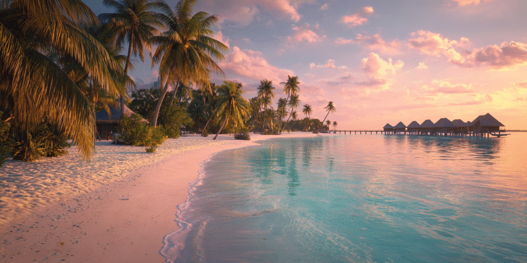 Breezifulbreezifulfredericmassard A Dreamy Tropical Beach At Sunrise Soft Golde 61de4d46 7735 4895 A6d8 B8113c803485 3