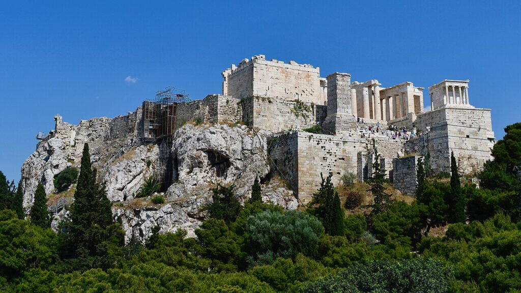Acropole d’Athènes vue depuis l’Aréopage